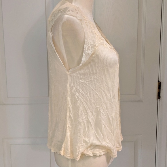Free People Soft Flowy Cream Vest - Picture 4 of 5